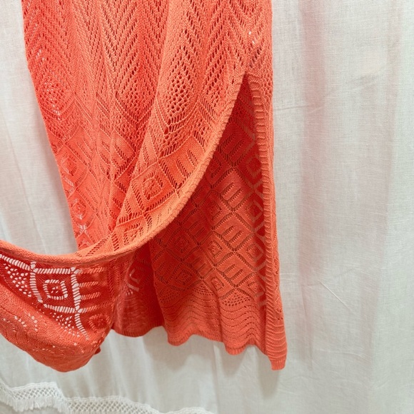 Joie NWT Peach Crochet Knit Coverup Maxi Dress - Picture 5 of 7